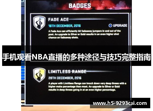 手机观看NBA直播的多种途径与技巧完整指南